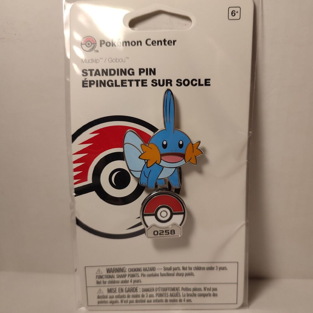 Pokemon TCG Gallery Mudkip Standing Enamel Pin Official Nintendo Collectible